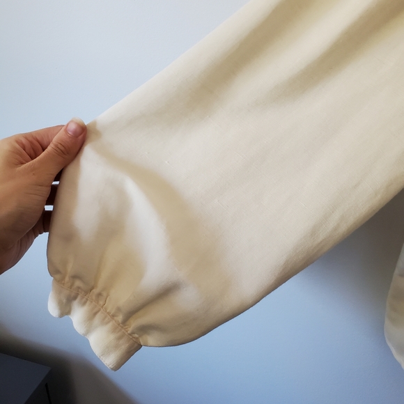 Vintage Your sixth sense oversized boho linen blend blouse - Picture 4 of 11